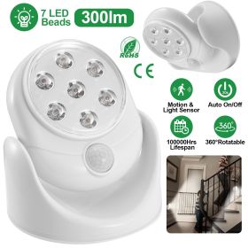 Wireless LED Spotlight 90 Degree Motion Sensor Night Lamp 360 degree Rotate Cordless Stairs Lights Battery Operated