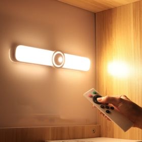 Motion Sensor Closet Lights;  Touch/Remote Control;  Dimmable;  Wireless USB Rechargea Under Cabinet Lights for Kitchen Hallway Stairway Closets Cupbo (Light color: Human body sensor)