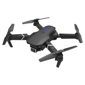 E88 Drone 1080P HD Camera WiFi Collapsible RC Quadcopter Helicopter Toy-Black-1 Battery (Color&Battery Number: Black/2 Batteries, Camera Pixel: 4K)