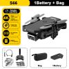 S66 Drone No Camera WiFi Collapsible RC Quadcopter Helicopter Toy-Black-1 Battery