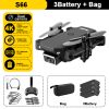 S66 Drone No Camera WiFi Collapsible RC Quadcopter Helicopter Toy-Black-1 Battery