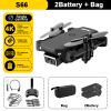 S66 Drone No Camera WiFi Collapsible RC Quadcopter Helicopter Toy-Black-1 Battery