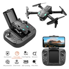 Mini Quadcopter Professional RC Drone HD Camera Three-sided Obstacle Avoidance Air Pressure Fixed Height Foldable Toys (Items: No Camera-1 Battery)