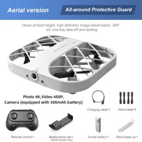 H107 Mini Drone Dron 8K 4K Quadcopter with Camera Real-Time Transmission Mini Pocket UFO Small Remote Control Plane Toy Boy (Color: 4K 1Battery White, Ships From: China)