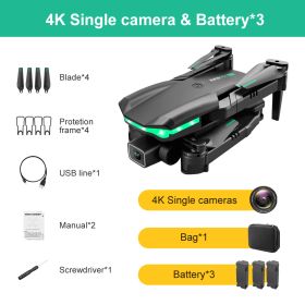 2022 KK3 Pro Mini Drone 4K Profession HD Dual Camera With WIFI FPV Obstacle Avoidance Remote Quadcopter Foldable Rc Drone Toys (Bundle: 4K, Color: Single Camera 3 B)