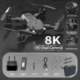 5G MiNi Drone 8K Profesional GPS 3 KM Drones With Camera HD 4K Aerial Photography Helicopter RC Quadcopter Obstacle Avoidance (Color: Black Dual)