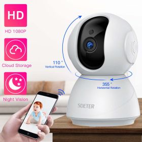 1080P 720P IP Camera Security Camera WiFi (Sensor Size: 1080P Add 64G Card, Plug Type: US Plug)