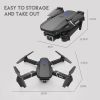 E88 Drone 1080P HD Camera WiFi Collapsible RC Quadcopter Helicopter Toy-Black-1 Battery