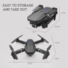 E88 Drone 1080P HD Camera WiFi Collapsible RC Quadcopter Helicopter Toy-Black-1 Battery