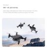 S66 Drone No Camera WiFi Collapsible RC Quadcopter Helicopter Toy-Black-1 Battery