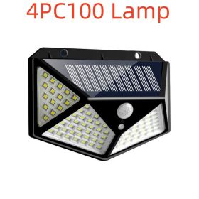 100LED solar wall light (Option: 4PC100 Lamp)